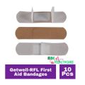 10 Pcs Getwell First Aid Strip Tape One Time Bandage. 