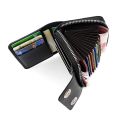 Minimalist Synthetic Leather Summer Wallet for Men - Double Magnetic Button Multi-Card Style with Polyester Lining.