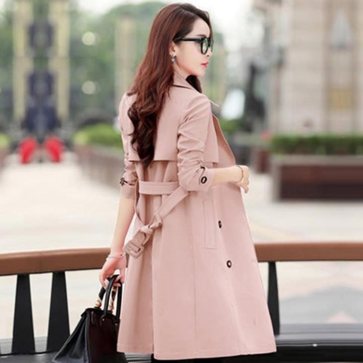 Spring Trench Coat for Women Streetwear Turn-down Collar Double ed Coats  Female Plus Size 3XL XXXL Sobretudo Feminino