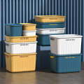 Storage household thickened large capacity plastic clothing sorting snack toy box, storage basket. 
