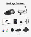 Lexin G2 Motorcycle Blutooth Intercom Helmet Bluetooth Headsets,Handsfree Communicator Up to 6 Riders Interphone with FM Radio.