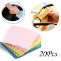 20Pcs High-quality Microfiber Glasses Cleaning Cloth Lens Glasses Cleaner Mobile Phone Screen Cleaning Wipes Eyewear Accessories. 