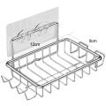 Anti-slip Soap Holder Stainless Steel Wall-mounted Soap Holder with Hooks Anti-slip Stable Punch-free Perfect for Bathroom Organization Southeast Asian Buyers' Favorite Stainless Steel Soap Holder.
