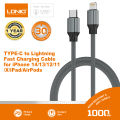 LDNIO 30W Fast Charging Cable, Type-C to Lightning Mobile Phone Charging Cable-1M.