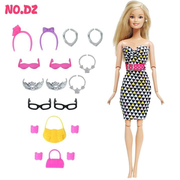 %E3%80%90The%20road%20to%20happiness%20Store%E3%80%9114%20Pcs%20Lot%20=%201x%20Fairy%20Doll%20Dress%20+%2013x%20Random%20Accessories%20Shoes%20Handbag%20Clothes%20for%20Barbie%20Doll%20Toys%20-%20Image%204