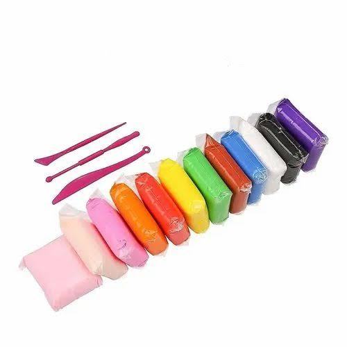 1 set 12 piece clay, Super Light Clay with 3 Tools, Air Drying Light Polymer Plasticine Modelling Handmade Educational Toy for baby