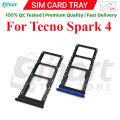 Tecno Spark 4 Sim Tray Micro SD Card Slot with Sim Ejector Pin Replacement Part.