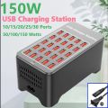 Multi-port USB Charger Hub Universal wall desktop Station 10 15 20 25 30 Ports Fast Charging Wall Charger for iPad Phone Tablet. 