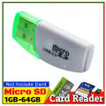 Memory Card Reader Cute Moon Shape MicroSD Card T-Flash Memory Card Adapter Up to 64GB 5 Colors random delivery. 
