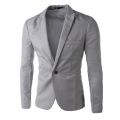 Men's Suit Men Blazer Business Coat Jacket Tops Autumn Fashion Formal Coat Elegant Solid Color Casual Slim Fit One Button.