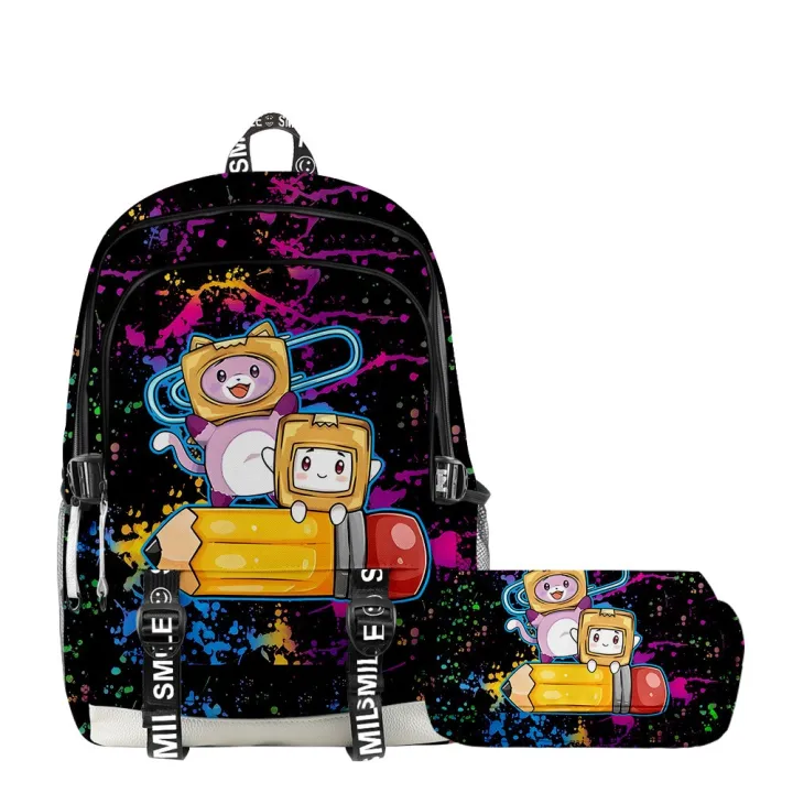 3D%20New%20LankyBox%20Carton%20Villain%20Schoolbag%20Backpack%20Double-layer%20Pencil%20Case%20Two-piece%20Suit%20for%20Primary%20and%20Middle%20School%20Students%20-%20Image%203