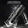 Auoyo Outdoor Flashlight LED Torch Light Telescopic Focus Flashlight Portable Rechargeable Flashlight Zoom Outdoor 5 Light Modes Waterproof Flashlight.