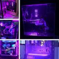 PC Computer SMD5050 4PIN 12V RGB Strip Light for Modding PC Chassis LED Light Strip Compatible with ASUS Aura Sync, Gigabyte RGB Fusion, MSI Mystic Light, ASRock RGB 4Pin Header. 