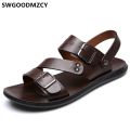 Man Sandals 2022 Summer Beach Sandals Leather Sandals Men Designer Shoes Men Open Shoes Men Zapatos De Hombre Erkek Ayakkabi. 