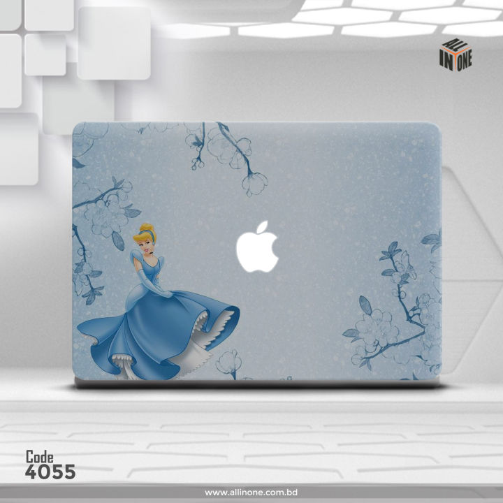 MacBook Stickers ,MacBook Decal - Removable Vinyl with Apple Diecut-Cinderella Design Skin for MacBook Air 13 inch, MacBook Pro 13 inch - Best Decorative Sticker For 13 Inch Macbook