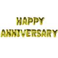 Happy anniversary foil balloon.