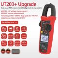 UNI-T UT203+ True RMS Clamp Meter AC DC Current Tester 400A Clamp Multimeter Auto Range false detection protection Meter UT203+. 