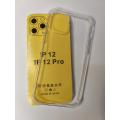 For   Ip  12 pro  ip 12   Camera Protection Premium Silicone Case Crystal Clear Soft TPU Ultra-Thin Transparent Flexible Protective Mobile Phone Back Cover. 