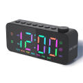 Alarm Clock Programmable RGB LED Compact Bedside Clock Modern Smart Digital Clock for Bedroom Accessory Wake Up Aid Home Décor Sleep Management Gift Idea. 