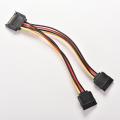 15 Pin SATA Male to SATA Female 1:2 Y Splitter Power Cable. 