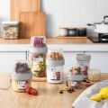 Double-layer Fresh-keeping Box with Fork Portable Breakfast Oatmeal Yogurt Salad Sealed Box Fruit Snack Sealed Can Lunch Boxes. 