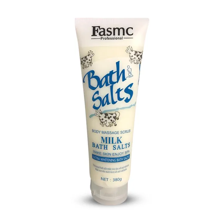 Fasmc Milk Bath Salts 380g Epsom Salt Bath Soak Mineral Bath Salt for Soothing Relaxing And Nourishing Bath