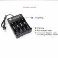 1 2 4 Slots 3.7V 18650 14500 USB Lithium-ion Battery Power Charger Independent Charging AA 1.5v 18350 16340 Adapter. 