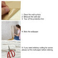 Decor Living 70 X15CM 3D Wall Paper Sheet DIY Self-Sticker Soft Anti-colliding Home Decoration.
