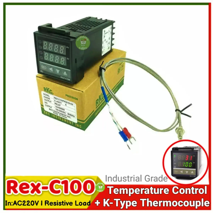 Sensor Rkc Dual Digital RKC PID Temperature Controller REX-C100 with Sensor ...
