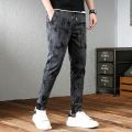 Brand Men's Skinny Jeans Men Slim Fit Denim Joggers Stretch Five Star Printed Six Pockets Male Jean Pencil Casual Cargo Pants. 