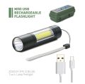 Rechargeable Torchlight Torch LED USB Portable Torch 3 -Mode Mini Camping Lighting zoom.