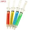 Syringe Pens - (Bulk Pack of 24) Retractable Fun Multi Color Novelty Pen for Nurses, Nursing Student School Supplies, Bi. 