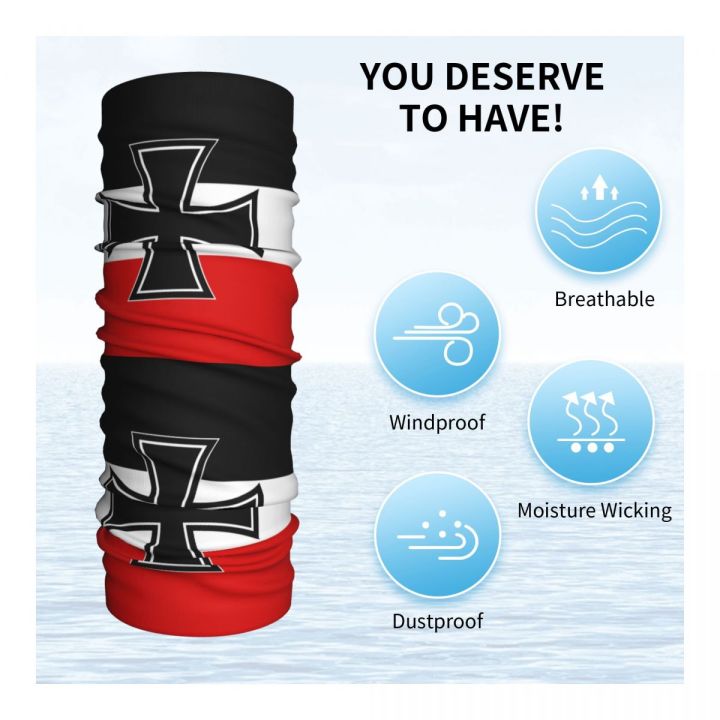 German%20Empire%20Flag%20Bandana%20Neck%20Gaiter%20Windproof%20Face%20Scarf%20Cover%20Women%20Men%20Iron%20Cross%20Flag%20Headwear%20Tube%20Balaclava%20Wearhouse%20-%20Image%203