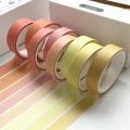 8 pcs/set Solid Color Basic Grid Lines Washi Tape Cute Masking Adhesive Tape Diy Scrapbooking Art Supplies Decor Stationery. 