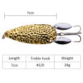 2pcs Fishing Lure 7cm 24g Metal Spoon Spinner Bait With Double Rotating Blade Artificial Lure Baits Fishing Gear. 