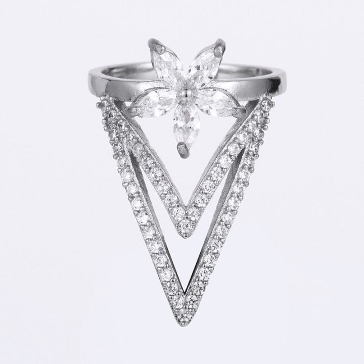 Rhinestone%20Fingernail%20Protective%20Zircon%20Nail%20Ring%20Charm%20Flower%20Butterfly%20Resizable%20Nail%20Ring%20Adjustable%20Opening%20Rings%20For%20Women%20-%20Image%202