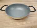 SKB Non-Stick (marble coating) 3 Layer Wok 30cm with Glass Lid, made by Stainless steel material. 