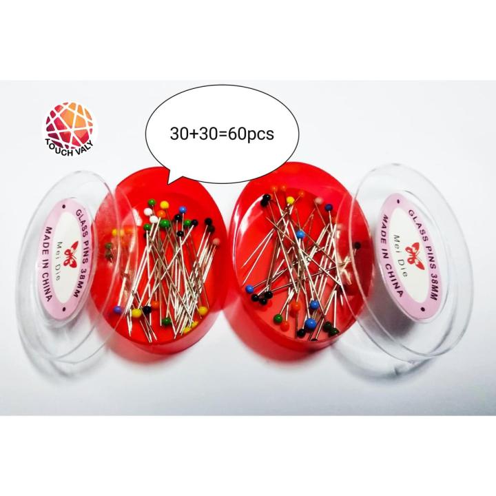 Dressing. Pin Dress Pin for girls and women 2 Box(60Pcs) Glass Pins 38mm, Made in ...