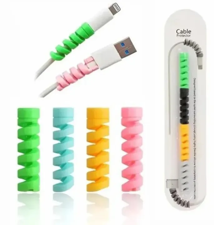 4pcs%20Spiral%20Data%20Cable%20Protective%20Cover%20Suction%20Cup%20Is%20Suitable%20for%20The%20Charging%20Cable%200.03%20mm%20/%204pcs%20Charger%20Cord%20Saver%20Cable%20Protector%20-%20Image%203