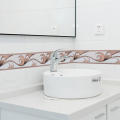 wave line wall border sticker 10m home decoration 10m wall sticker 5cm sticker wallpaper for interior design DIY renovation easy to apply home kitchen bathroom.