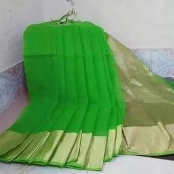 Fashionable Trendy Tangail Tat Golden Par Saree for Women - All Color