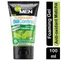 International European product Skin care Garnier Men Turbolight Oil Control Matcha Deep Clean Foaming Gel face wash used for male - 100 ml. 