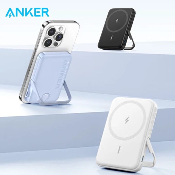 Anker 5000mAh Power Bank A1618 Magnetic Backup Battery MagGO Pawer Bank Portable for iPhone 12 13 14 15 Pro Max-black