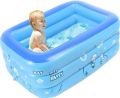 New Kids inflatable Swimming Pool High Quality Child Home Use Paddling Bathtub Large Size Inflatable Bubble Bottom Square Swimming Pool For Baby Bath. 