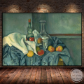 Abstract Paul Cezanne Artwork Pears Apple Fruit Still Life on The Table Art Poster Canvas Painting Wall Print Picture Home Decor. 