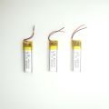 Small LiPo battery 400930 75mAh Li ion polymer rechargeable mini 3.7V lithium battery for smart glasses. 