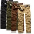 Military Men Cargo Pants Army Green Bigckets Cotton Mens Casual Trousers Comfortable Male Autumn Army Pants Plus Size. 
