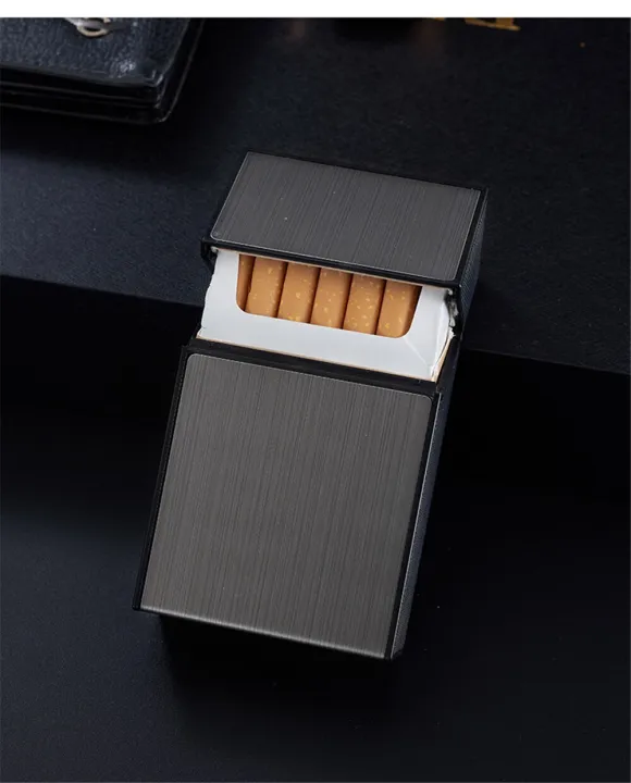 2-In-1%20Cigarette%20Case%20Box%20Lighter%20For%20Smoking%20Usb%20Rechargeable%20Lighter%20Creative%2020Pcs%20Cigarette%20Box%20Cigarette%20Holder%20-%20Image%204