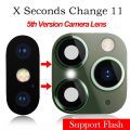 Fake Camera Lens Sticker For iPhone 11 Pro Max Seconds Change to iPhone X R X Metal Camera Lens Protective Cover. 
