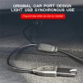 2 PCS Car Interior RGB Neon Light LED Strip Center Console Dashboard Wireless Charging Ambient Lamp Black Plastic for Model 3 Y(B).